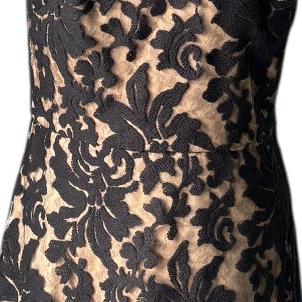 Tadashi Shoji Black Lace Midi Dress Size 10 - Picture 5 of 12